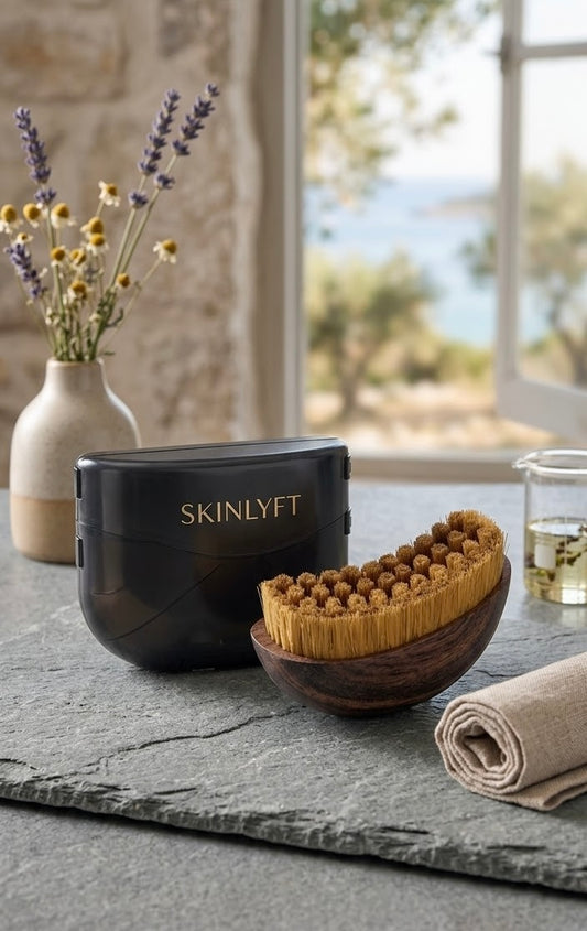 Brosse drainante avec son étui