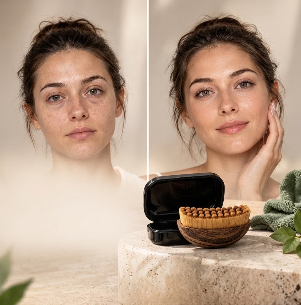 Brosse drainante avec son étui